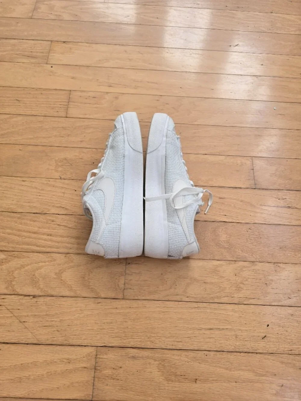 Nike | Blazer Summit White Monochrome Low Platform Sneakers | WMS 9.5
